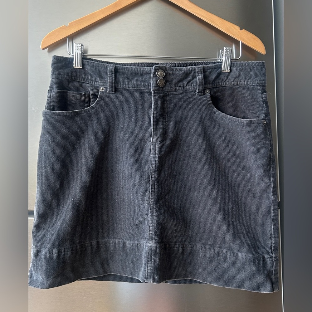 Patagonia Corduroy Skirt Organic Cotton Gray Mini Skirt Size 10